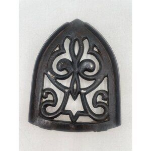 Antique Cast Iron Trivet for Sad Iron Fleur-De-Lis Design Rustic Kitchen Home De